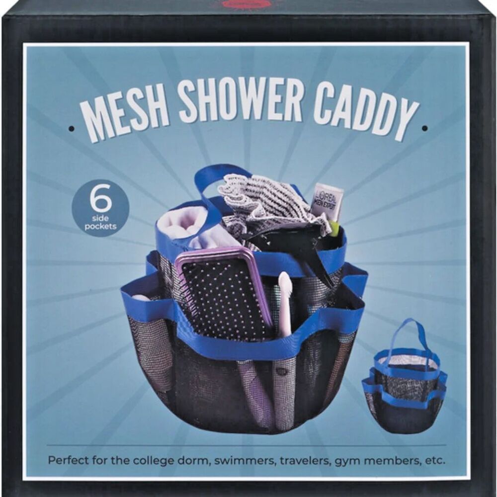 Mesh Shower Caddy 6 Side Pockets Perfect for Collage Dorm Travelers Swimmers Gym